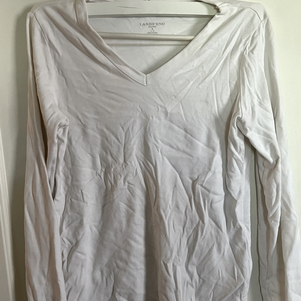 LandsEnd long sleeved, V-neck.